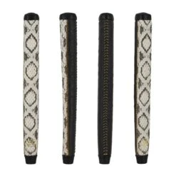 THE GRIP MASTER XOTICS SNAKE SKIN BONE/OSTICH BODY BLACK HYBRID PADDLE PUTTER GRIPS