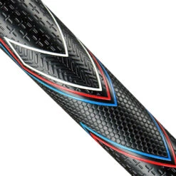 JUMBOMAX JMX ULTRALITE TAPERED BLACK SWING GRIPS - RED/WHITE/BLUE -Golf Promotion Shop JMX UltraLite tapered mid closeup